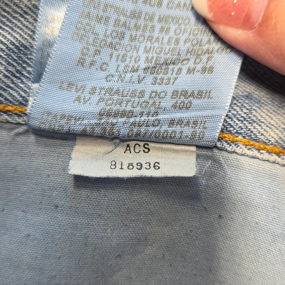 Levi's 501 Original Fit Mens 36x30 Light Wash Excellent Straight Jeans Denim